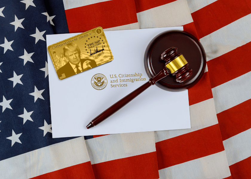 alt="Image of a stylized gold card or an official document, representing the proposed Trump Administration Gold Card Immigration Program for high-skilled or high-net-worth individuals."